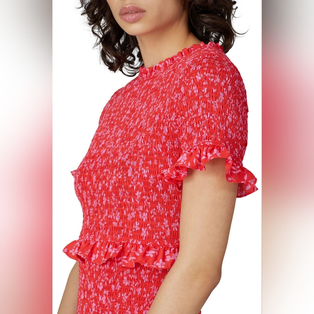Likely Red Floral Ruffle Mini Dress - Picture 5 of 10